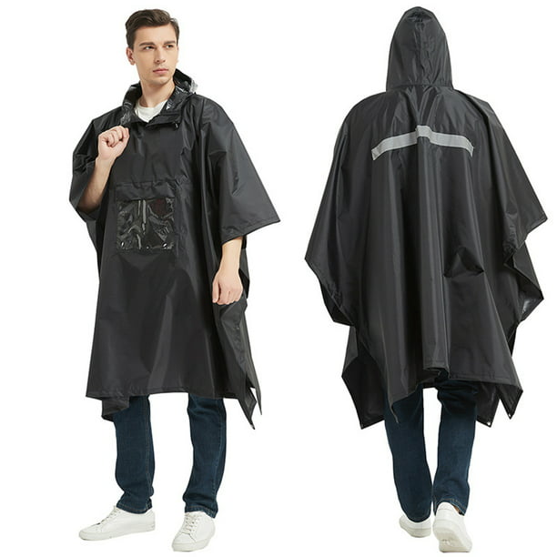 LOSHTH Rain Poncho Waterproof Reusable Breathable Raincoat for Adult Women Men 